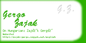 gergo zajak business card